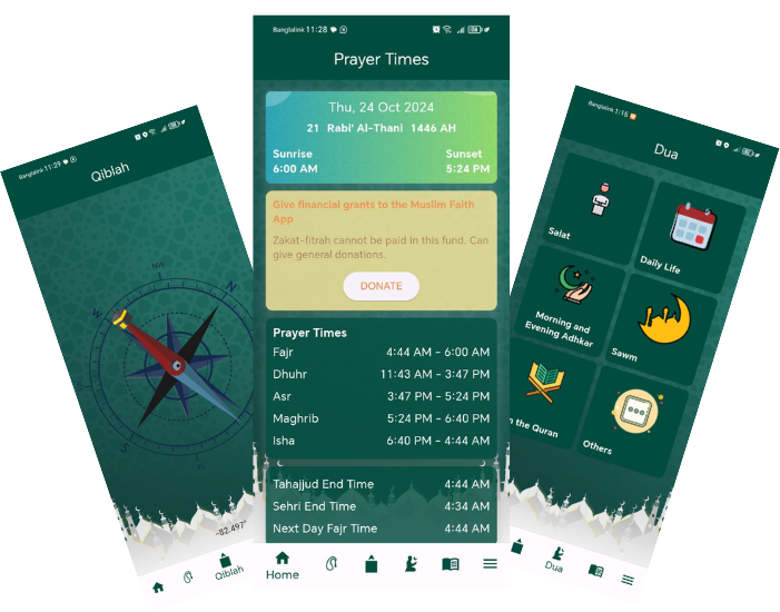 MuslimFaith: Muslim Prayer Times App